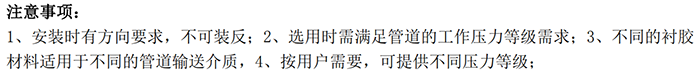 立式襯膠止回閥注意事項(xiàng)